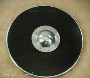 Shield Viking Dark Age Round Shield For Battle War Medieval Round - Picture 1 of 4