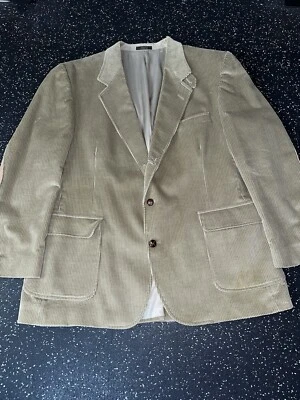 Vintage Orvis Corduroy Sport Coat Men Beige Cotton Elbow Patch Blazer Jacket 48 - Image 1 of 4