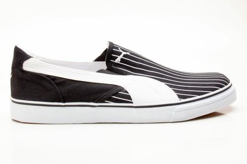 Puma Rip Pinstripe 349087 01 Sneaker Uomo Scarpe Bianco e Nero