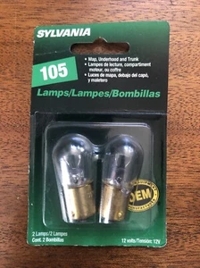 Sylvania Car Lamps Lightbulbs 105 12V Set Of 2 Bulbs New in package - Picture 1 of 2