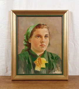 Retrato femenino, retrato de mujer, pintura al óleo original, artista ucraniano - Imagen 1 de 10