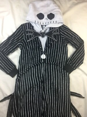 Nightmare Before Christmas Jack Skellington One Piece Jumpsuit Cosplay M 8-10 - Image 1 of 4