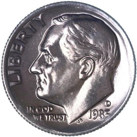 1985 D Roosevelt Dime BU US Coin Toned See Pics M791 Cover