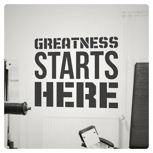 Greatness Starts Here Motivational Wall Decal Sticker Quote Home Vinyl Decor - Picture 1 of 6