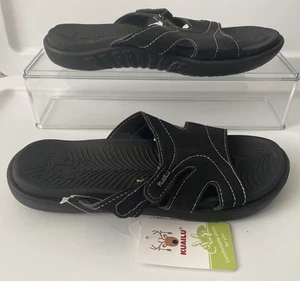 KUAILU Orthotic Slides Lightweight Athletic Sandals Black Women US Size 8 NWT - Picture 1 of 9