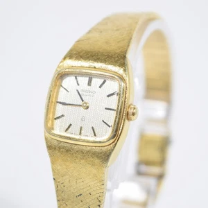 Vintage Seiko Women  Quartz Watch Gold Plate 4720-3001 Bracelet New Battery - Picture 1 of 13