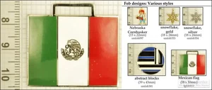 Assorted decorative fobs, various designs & keychain options - Picture 1 of 7