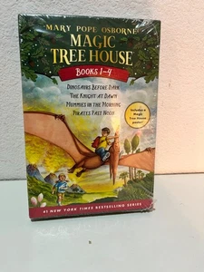 MAGIC TREE HOUSE BOOKS 1-4 PAPERBACK BOOK BOX SET MARY POPE OSBORNE NEW SEALED - Picture 1 of 6