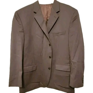 Suit Jacket Blazer Sport Coat 46R Brown Green Taupe 100% Wool APT.9 Two Button  - Picture 1 of 14