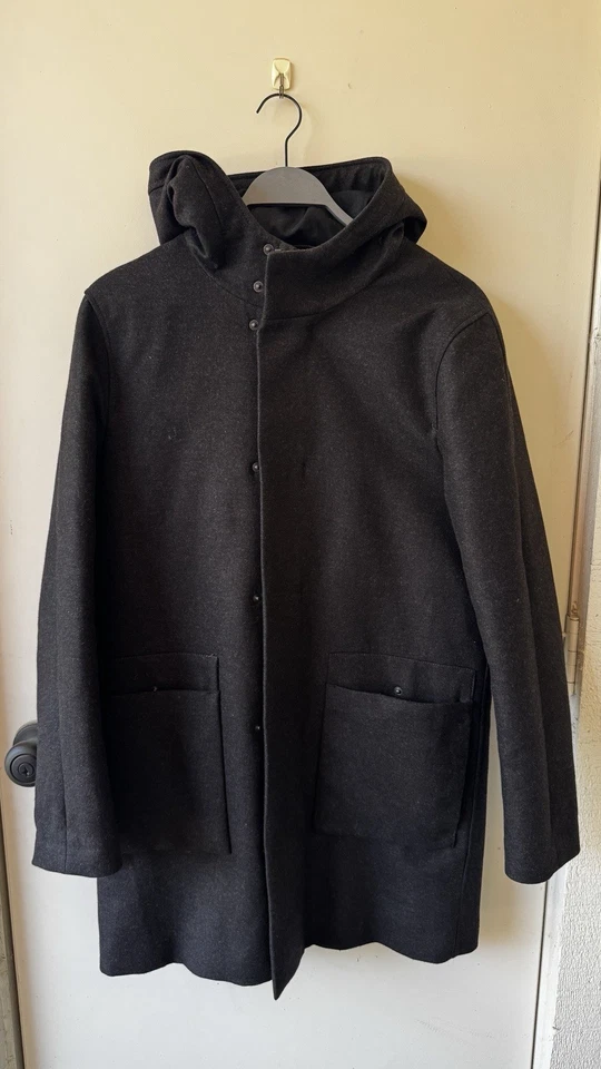 Abrigo con Capucha COS Mezcla Lana Cachemira Gris Oscuro Talla M Nunca Usado Hombre Unisex Nuevo Foto 1 de 4