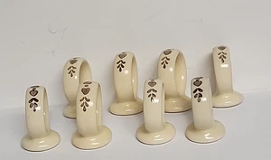 Pfaltzgraff Village Heart Stoneware Napkin Rings 2" Set of 8 - Picture 1 of 6