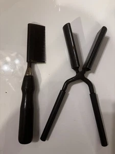 Vintage Marcel Lot 2 Straighter Curling Iron & Professional Press Comb - Picture 1 of 6