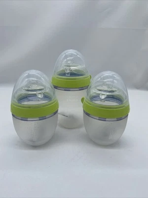 Comotomo Baby Bottle Set Of 3-Green - 8oz & 5 oz New! - Image 1 of 2