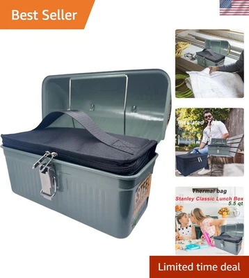 Stanley Classic Lunch Box 5.5 Qt | Vintage Metal Lunchbox | Durable Meal Contain - Image 1 of 4