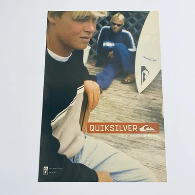 Vintage Quiksilver 1990s Poster Original Print Ad Rare Vintage Surfwear Advert - image 1 of 4