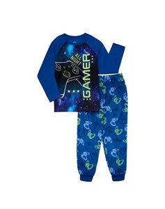 Wonder Nation Boys All Night Game Long Sleeve Top & Pants 2-Piece PJ Set NWT XL - Picture 1 of 9