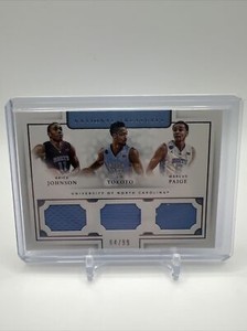 2016 National Treasures Collegiate Triple Patch Johnson Tokoto Paige /99 UNC