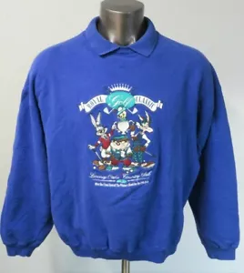 Mens Acme Looney Tunes Oaks Golf 19th Collar Sweater Long Sleeve Size XL Blue - Picture 1 of 10