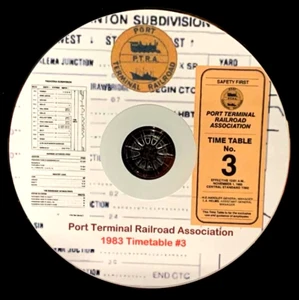 Port Terminal Railroad Assoc. 1983 Timetable #3 PDF Pages on DVD - Picture 1 of 4