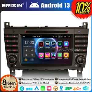 64GB Android 13 GPS Autoradio DAB+Navi BT5.0 Mercedes C/CLK/CLC Klasse W203 W209 - Bild 1 von 22
