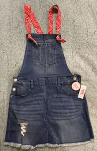 New Justice Girl Sz 18 Deconstructed Shortall Jumper Red Straps Built in Shorts - Picture 1 of 4
