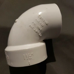 Codo calle ventilación PVC 90 grados, Nº 72915, Genova Products - Imagen 1 de 4
