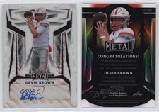 2023 Leaf Metal White Wave /3 Devin Brown #BA-DB1 Auto