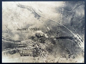 WW1 Photo AERIAL PILOT VIEW ENEMY LINES at GRANDPRE FRANCE / 1st Aero Squadron - Picture 1 of 2