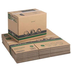 Pen+Gear Small Extra Strength Recycled Moving Boxes, 17in. x11in. x13in., Kraft - Picture 1 of 5