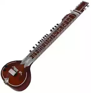 HIGH QUALITY WOODEN STRING INDIAN INSTRUMENT HANDMADE ELECTRIC SITAR WITH BAG 1 - Picture 1 of 10