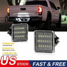 For 2016-21 Toyota Tacoma/14-21 Tundra Full LED Black License Plate Lights Lamps