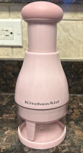 KitchenAid Baby Pink Light Pink Manual Hand Food Chopper Kitchen Aid Tool Dicer - Picture 1 of 4