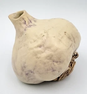 Vintage Patricia Garrett Pottery Great Impressions Garlic Bud Vase Signed - Picture 1 of 16