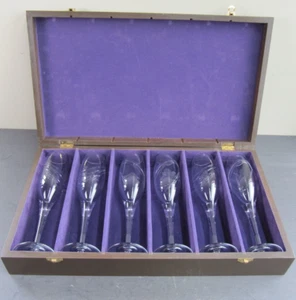 Boxed Set of 6 Champagne Flutes Glasses William Hunt Saville Row - Bild 1 von 12