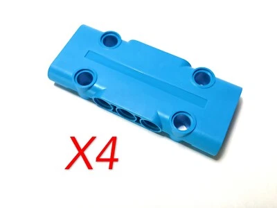  4 Pieces NEW LEGO Technic Dark Azure Flat Panel 3 x 7 (71709) From Set 42124 - Image 1 of 2