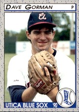 1990 Utica Blue Sox Pucko #18 Dave Gorman Azusa California CA Baseball Card