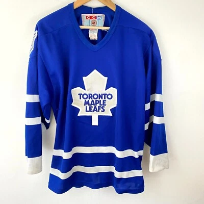 Vintage Toronto Maple Leafs Jersey CCM Men's Size Large NHL Hockey Shirt Blue - Image 1 of 4
