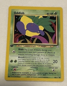 1x Oddish - 68/111 - Neo Genesis - 1st Edition - Pokémon Card - LP - Picture 1 of 2