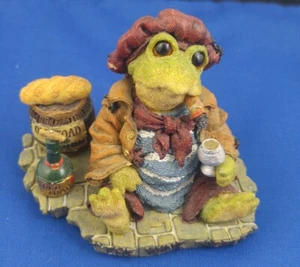 1998 Boyds Wee Folkstones Jacques Greenville Frog "The Wine Taster" #36702 - Picture 1 of 9