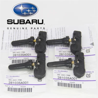 4X Genuine OEM TPMS Tire Pressure Sensors 28103SA001 28103AJ00A For Subaru WRX - Image 1 of 4