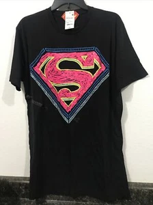 DC COMICS - HERREN - SUPERMAN T-SHIRT - SCHWARZ GRÖSSE LARGE (TW-3207) - Bild 1 von 5