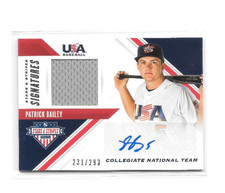 Patrick Bailey  2020 Panini Stars & Stripes USA Jersey Auto  231/293
