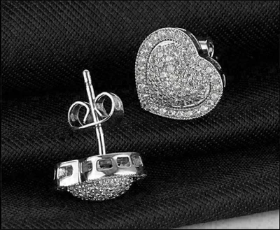 1.30 Ct Round Cut Diamond Simulated Stud Earrings For Gift 925 Sterling Silver - Image 1 of 2