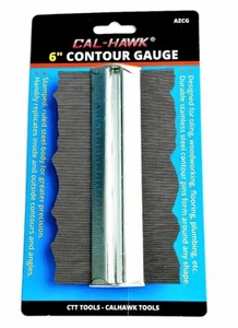 CALHAWK 6" STEEL CONTOUR GAUGE DUPLICATES CONTOURS ANGLES SHAPES PATTERNS #AZCG - Picture 1 of 1