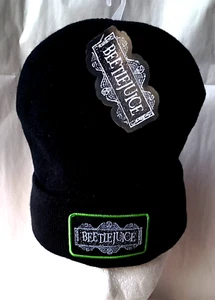 Beetlejuice Logo Winter Black Knit Cap Hat NOS 2024 New OSFM - Picture 1 of 5