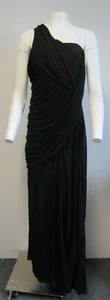 YIGAL AZROUEL black one shoulder ruched gown/dress SZ 1 - Picture 1 of 6