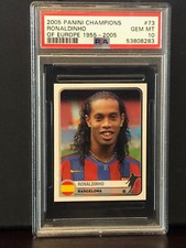 Ronaldinho 2005 Panini Champions Of Europe Stickers #74 PSA 10 GEM MINT POP 8