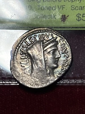 Roman Republic AR Silver Denarius L. Aemilius Lepidus Paullus, 62BC, Nice Silver - Image 1 of 4