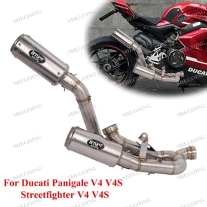 For Ducati Panigale Streetfighter V4 V4S Motorcycle Exhaust V4 Exhaust Slip On - Picture 1 of 6