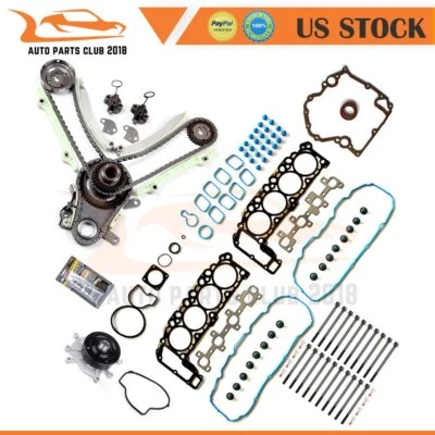 Juego de pernos de junta de cabeza de cadena de distribución bomba de agua para Dodge Durango Jeep 4,7 L V8 Foto 1 de 4